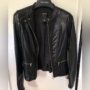 Moto leather jacket made from Italian leather